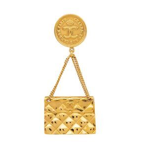 Chanel Vintage Coin Medallion Flap Bag Brooch